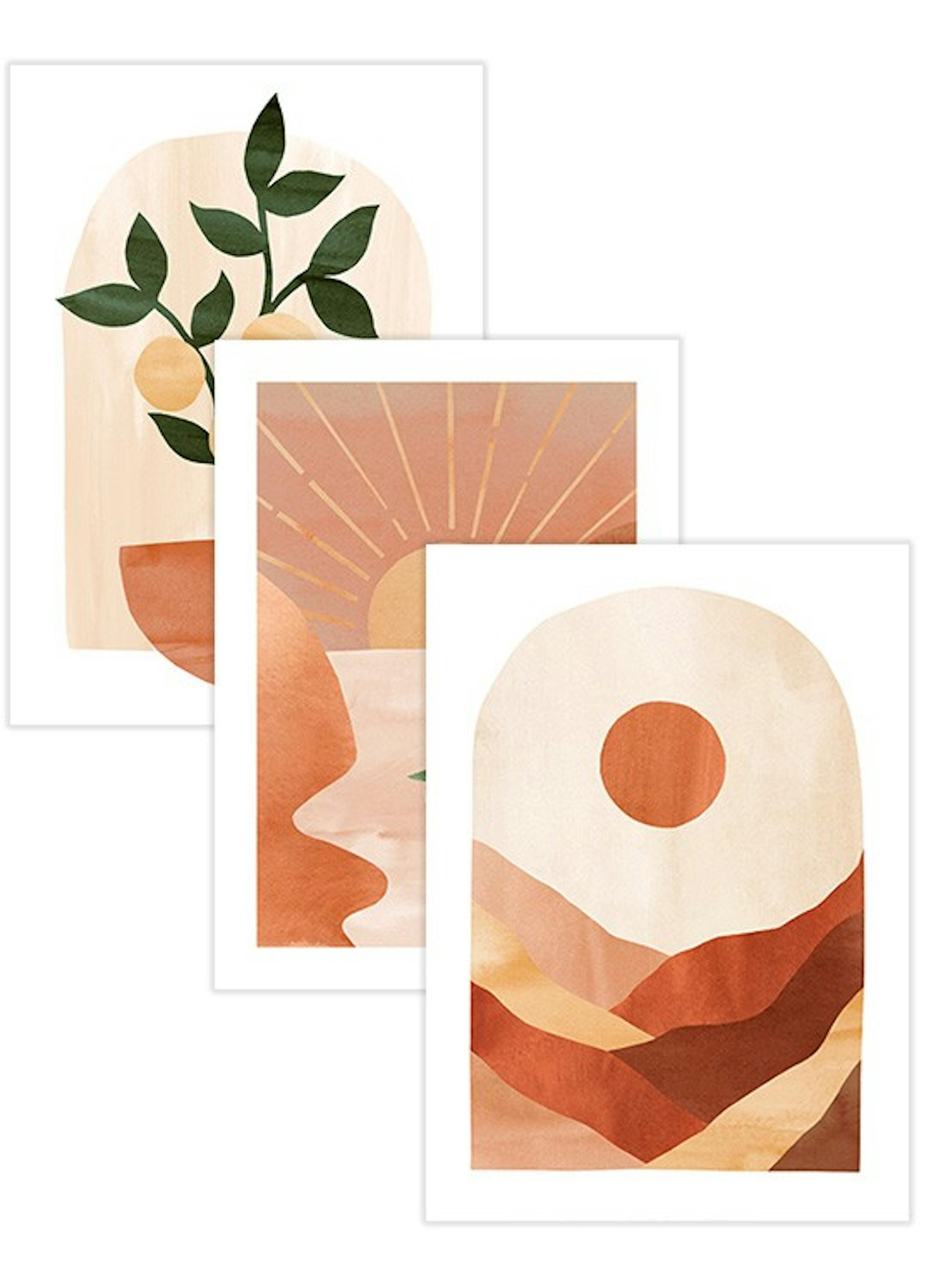 Abstract Sunset trio lot de posters thumbnail