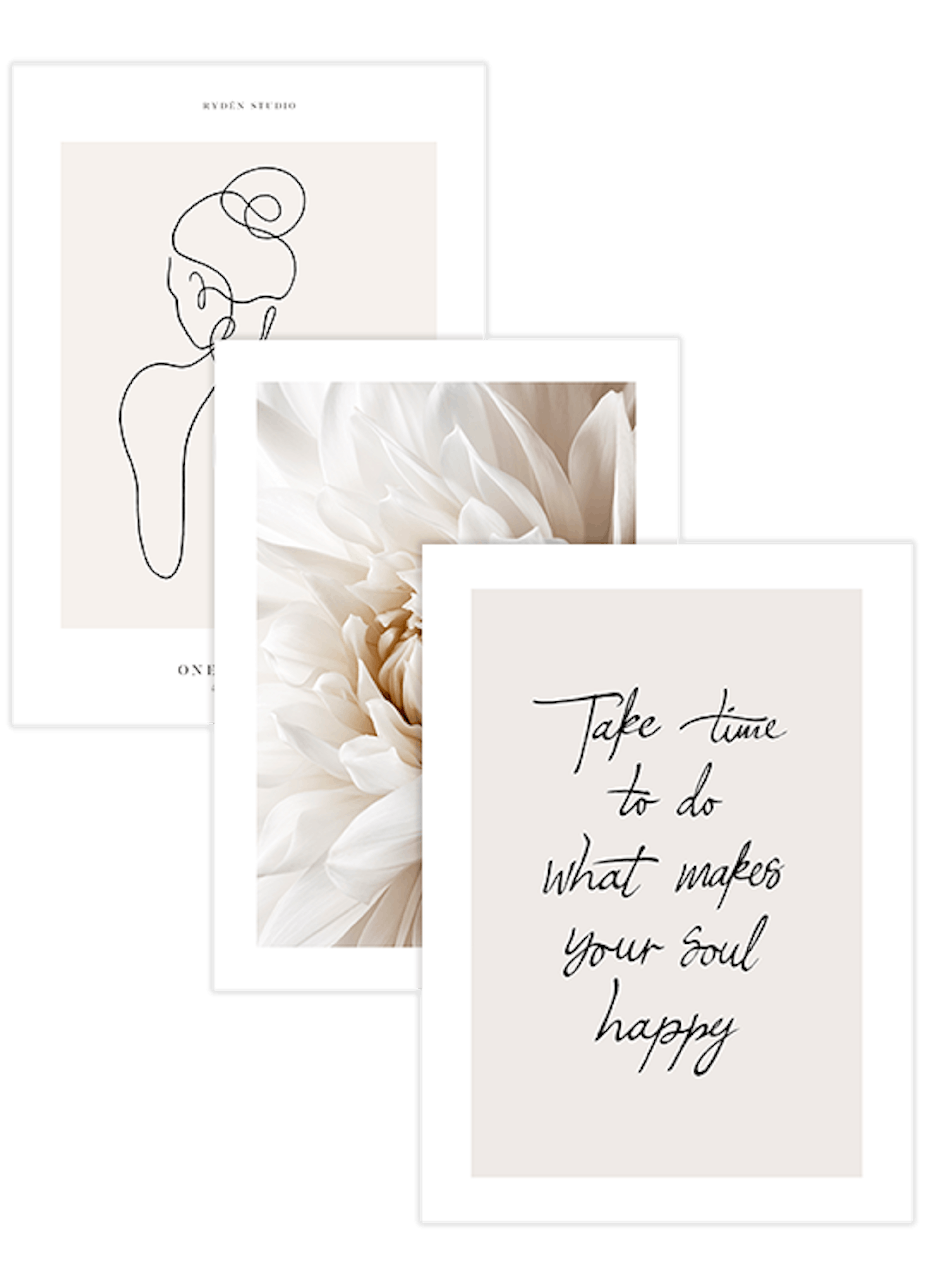 Calm beige trio​ poster pack thumbnail