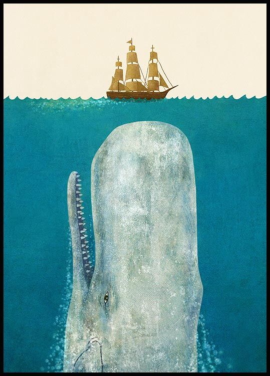 Permanent januar møbel The Whale Poster - Plakat med en Hval