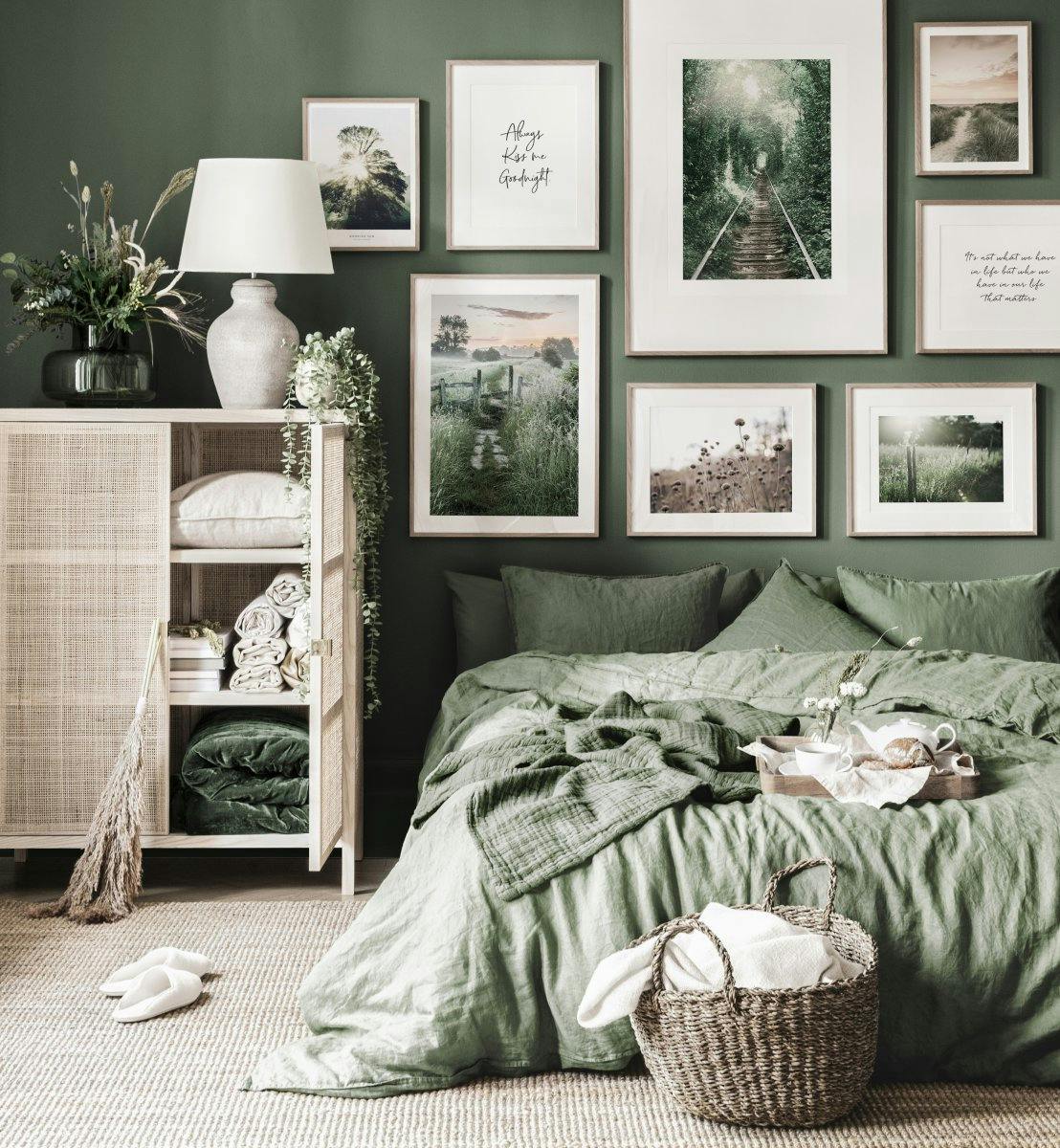 Zielona galeria obrazow krajobrazy plakaty z motywem natury debowe ramki