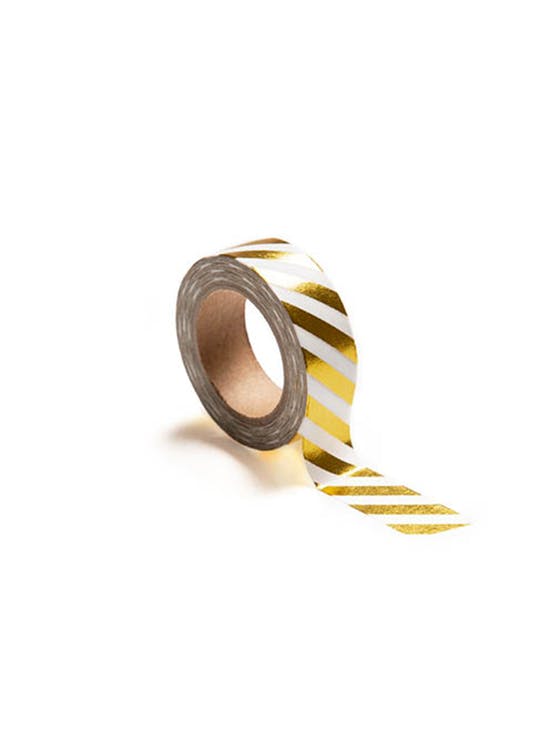 Washi tape, gold stripes (ONE SIZE) - Poster Store