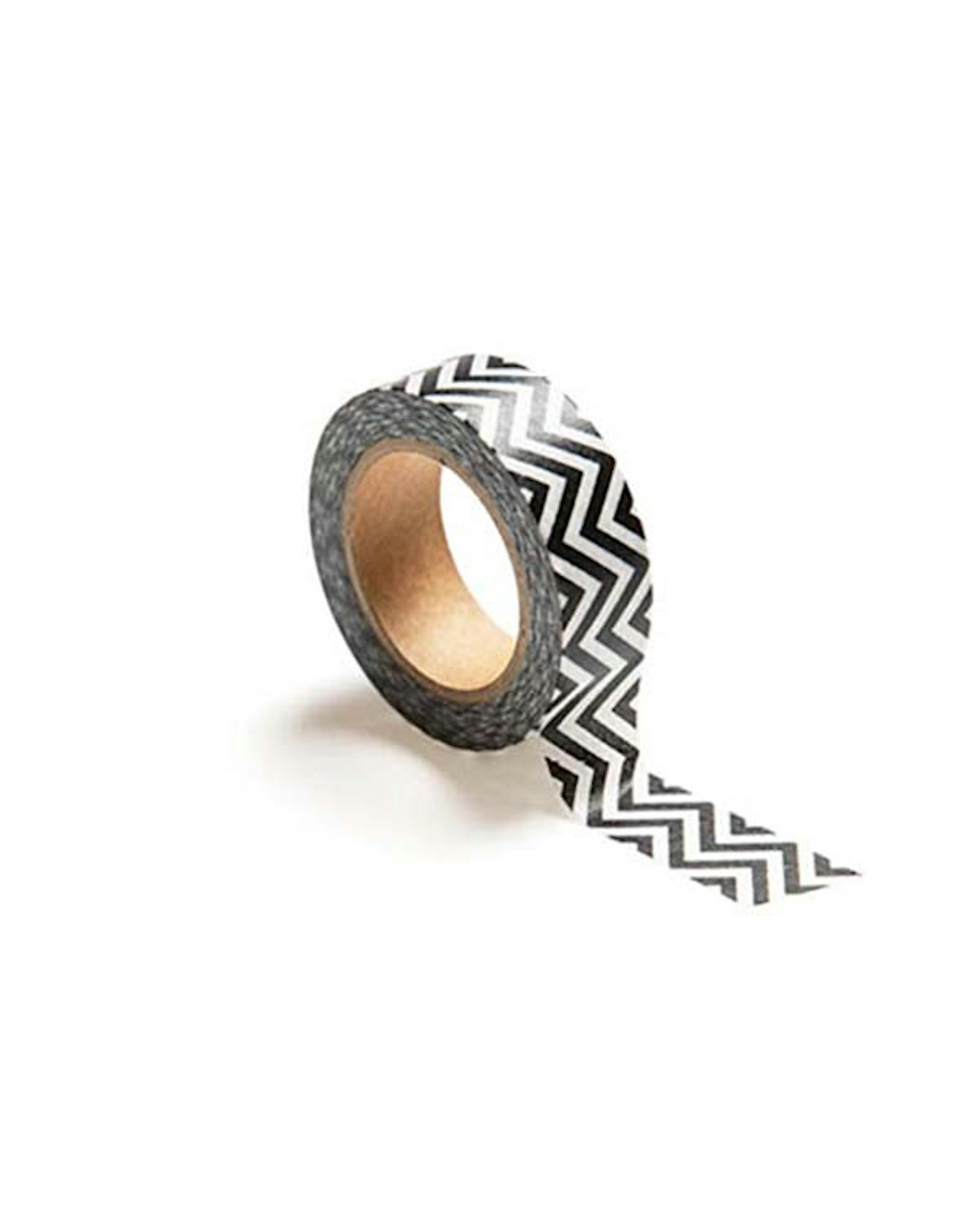 washi tape, white/black zigzag thumbnail