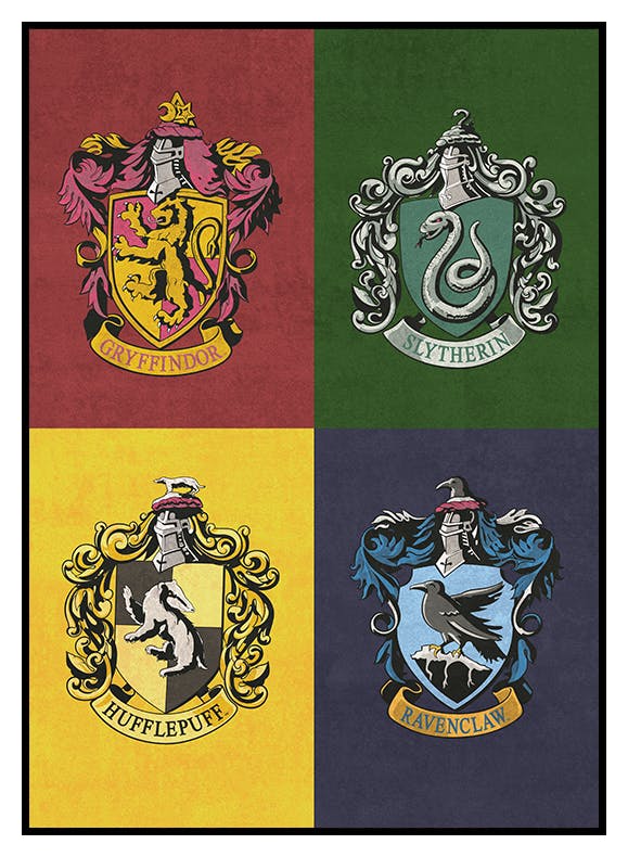 Harry Potter™ - House Crests Poster (30x40 cm) - Poster Store