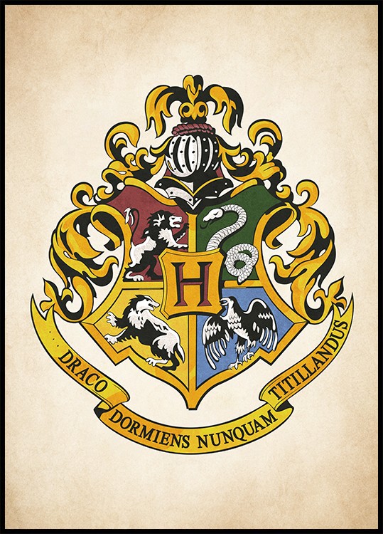 OFFICIEL HARRY POTTER Hogwarts Maison Crest Drapeau Signets Noble