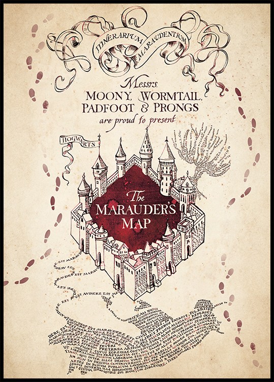 Harry Potter™ Marauder's Map™ Laser Etched Wall Decor
