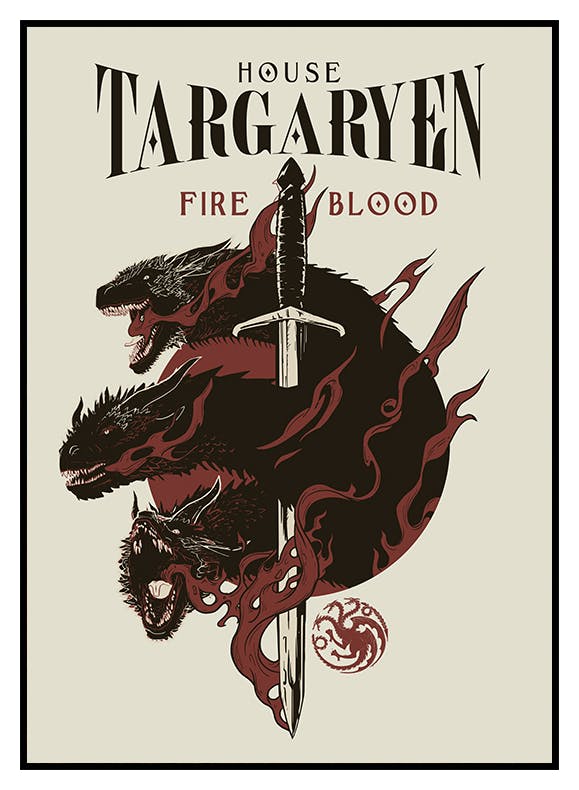 Game of Thrones™ - House Targaryen Poster (50x70 cm) - Poster Store