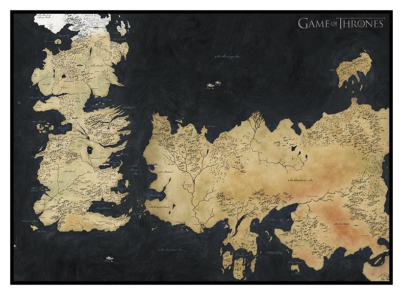 Game of Thrones™ - Westeros Map Affiche (50x70 cm) - Poster Store