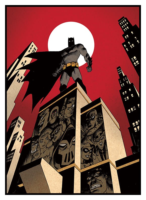 Batman™ - Villain Skyline Plakat (50x70 cm) - Poster Store