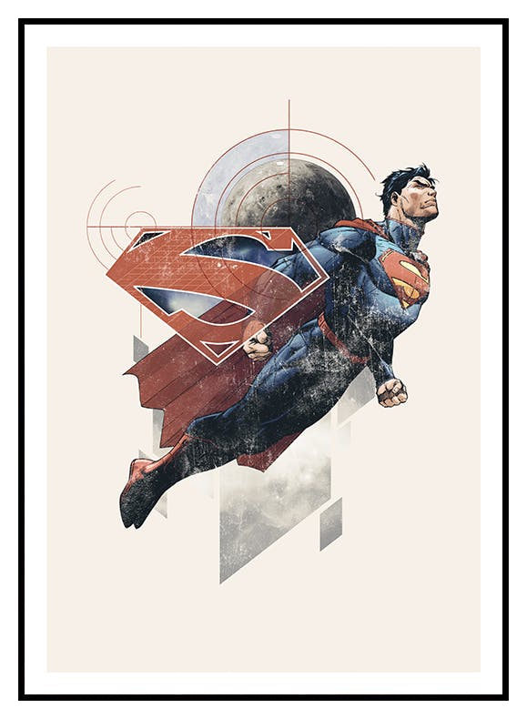 Prints Superman™ - Vintage Poster (30x40 cm) - Poster Store
