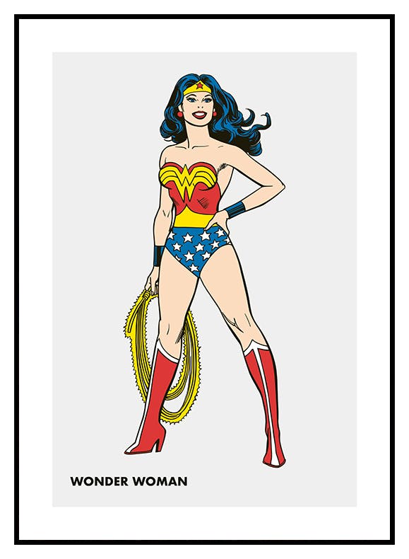 Prints Wonder Woman™ - Retro Poster (30x40 cm) - Poster Store
