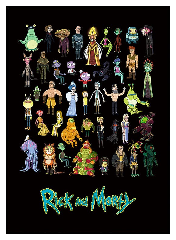 Rick and Morty™ Characters Plakat (30x40 cm) - Poster Store