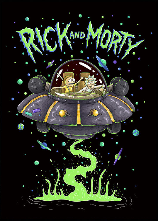 Rick and Morty™ Spaceship Plakat