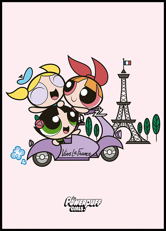 The Powerpuff Girls™ In Paris Poster