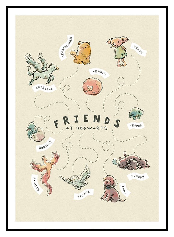 Harry Potter™ - Friends at Hogwarts Plakat (30x40 cm) - Poster Store