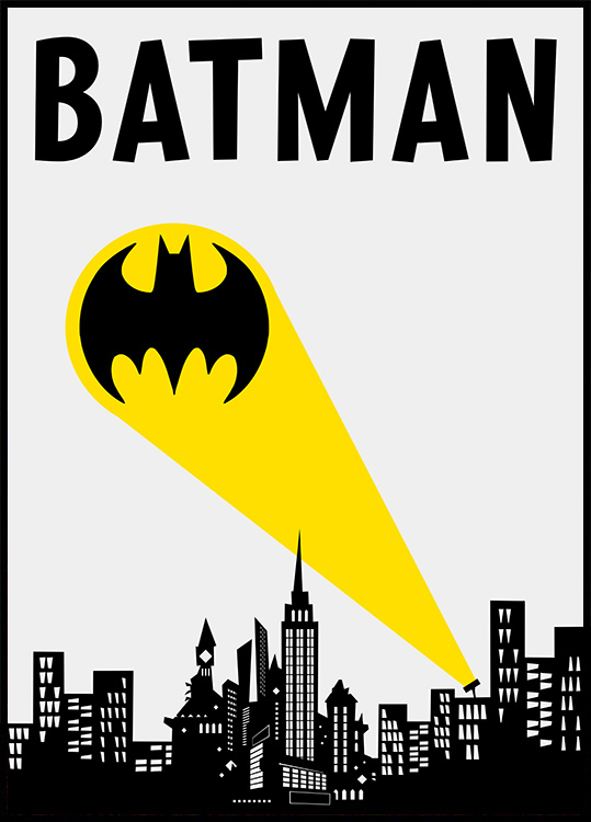 Batman™ - Logo over Gotham City Poster