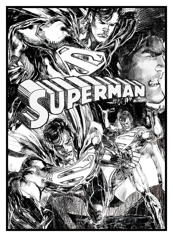 Superman™ - Sketches Plakat (30x40 cm) - Poster Store