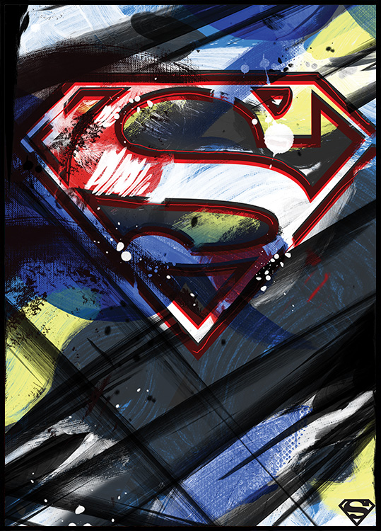 Superman™ - Logo Painting Poster