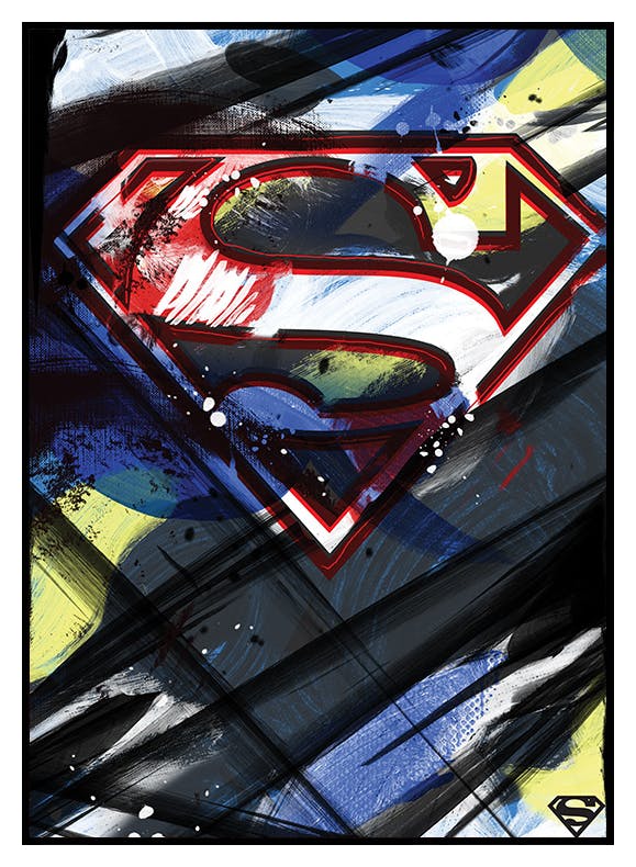 Superman™ - Logo Painting Poster (30x40 cm) - Poster Store