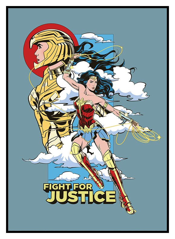 Wonder Woman™ - Fight For Justice Plakat (30x40 cm) - Poster Store