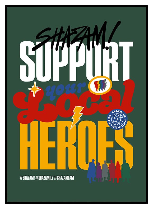 Shazam™ - Support Your Local Heroes Plakat (30x40 cm) - Poster Store