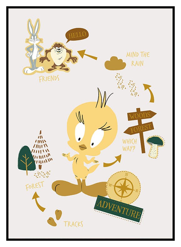 Looney Tunes™ - Forest Adventure Plakat (30x40 cm) - Poster Store