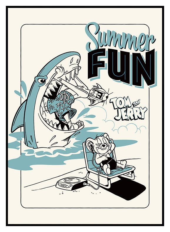 Tom & Jerry™ - Summer Fun Plakát (50x70 cm) - Poster Store