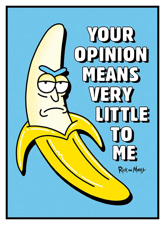 Rick and Morty™ Your Opinion Plakat (50x70 cm) - Poster Store