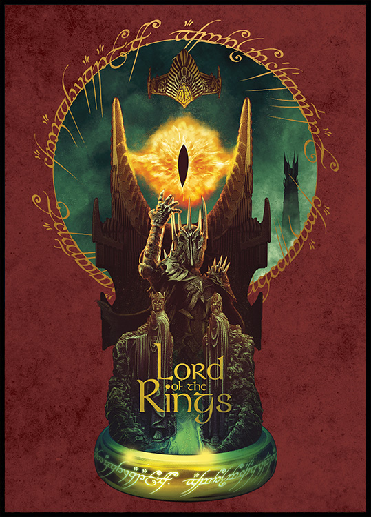 Middle Earth Banner Mordor Sauron Movie Poster Lord of the -  Denmark