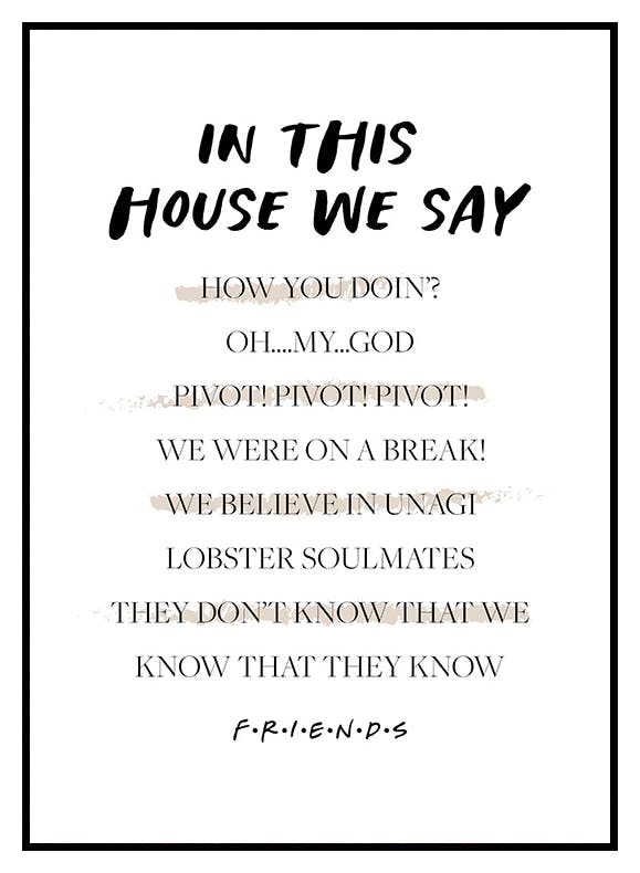 Friends™ - In This House Plakat (30x40 cm) - Poster Store
