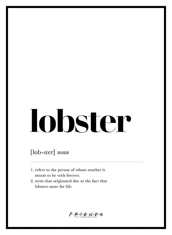 Friends™ - Lobster Definition Poster (30x40 cm) - Poster Store