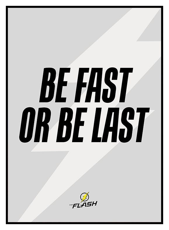 Prints The Flash™ - Be Fast or Be Last Poster (30x40 cm) - Poster Store