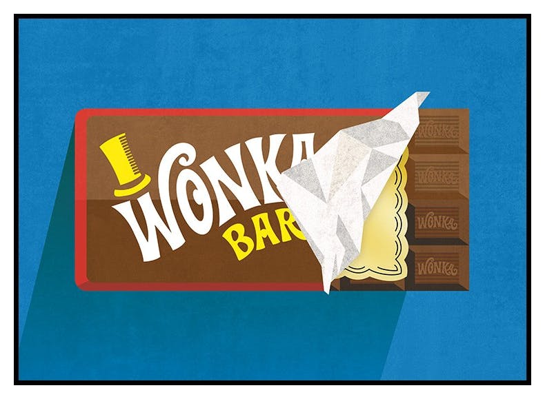 Wonka™ - Golden Ticket Poster (50x70 cm) - Poster Store